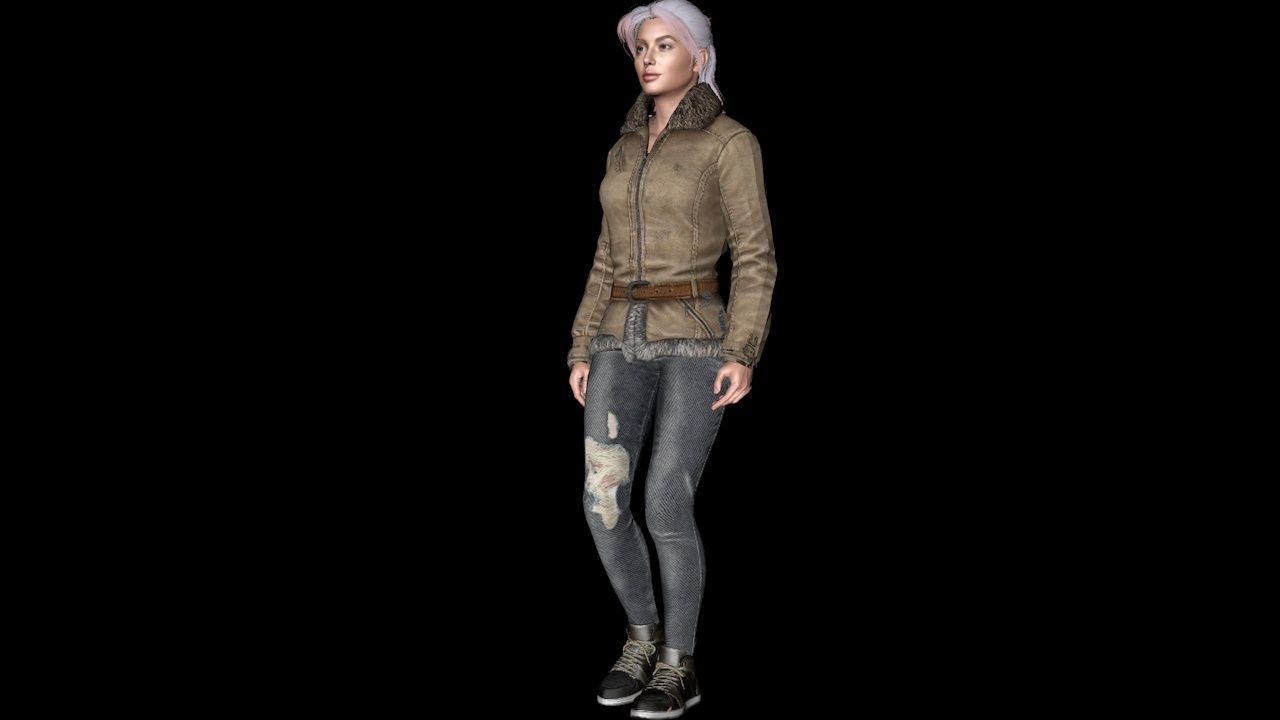 New Angie 3D Rigged model ready for animation 3D model 3D model_2