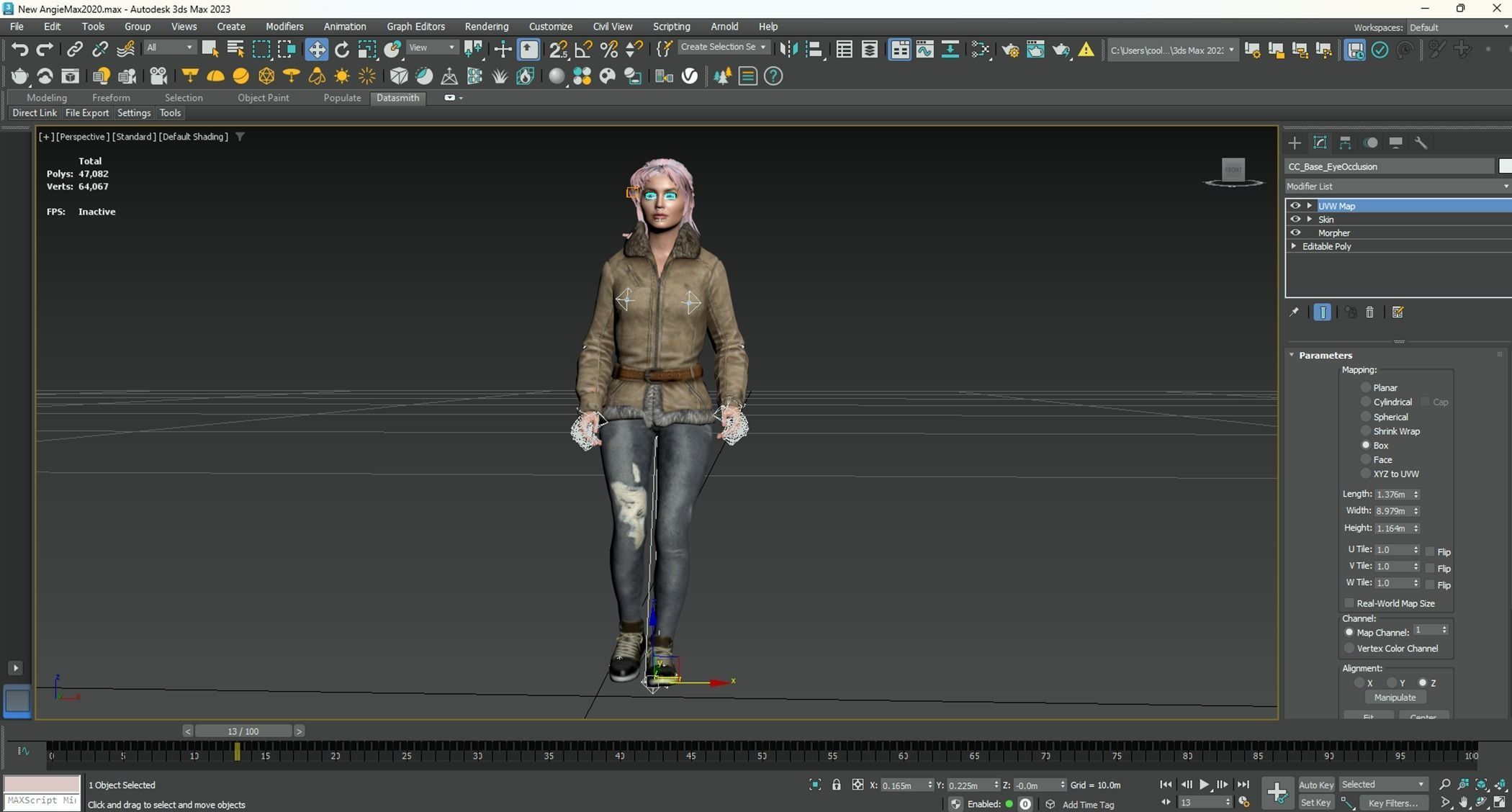 New Angie 3D Rigged model ready for animation 3D model 3D model_6