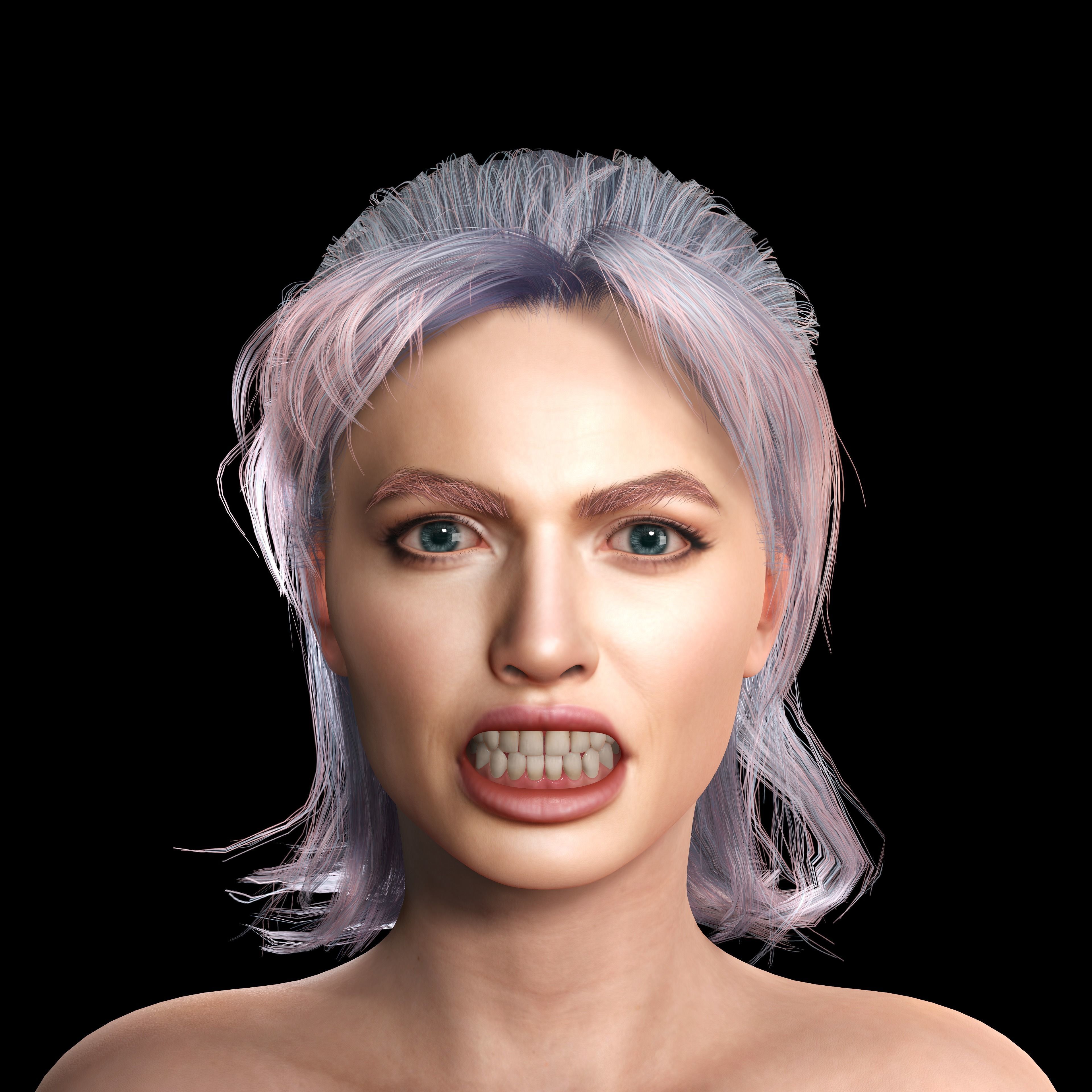 New Angie 3D Rigged model ready for animation 3D model 3D model_18