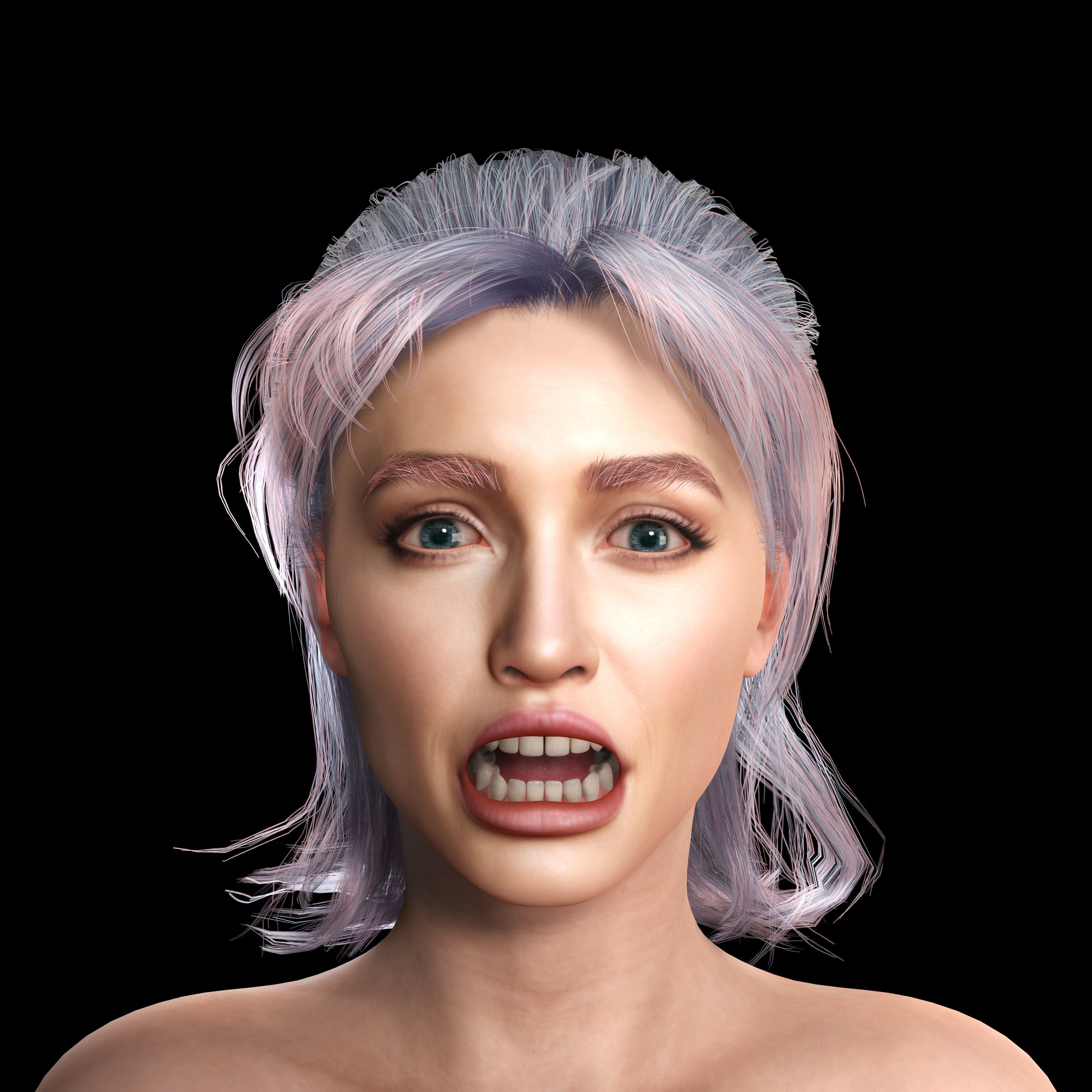 New Angie 3D Rigged model ready for animation 3D model 3D model_20