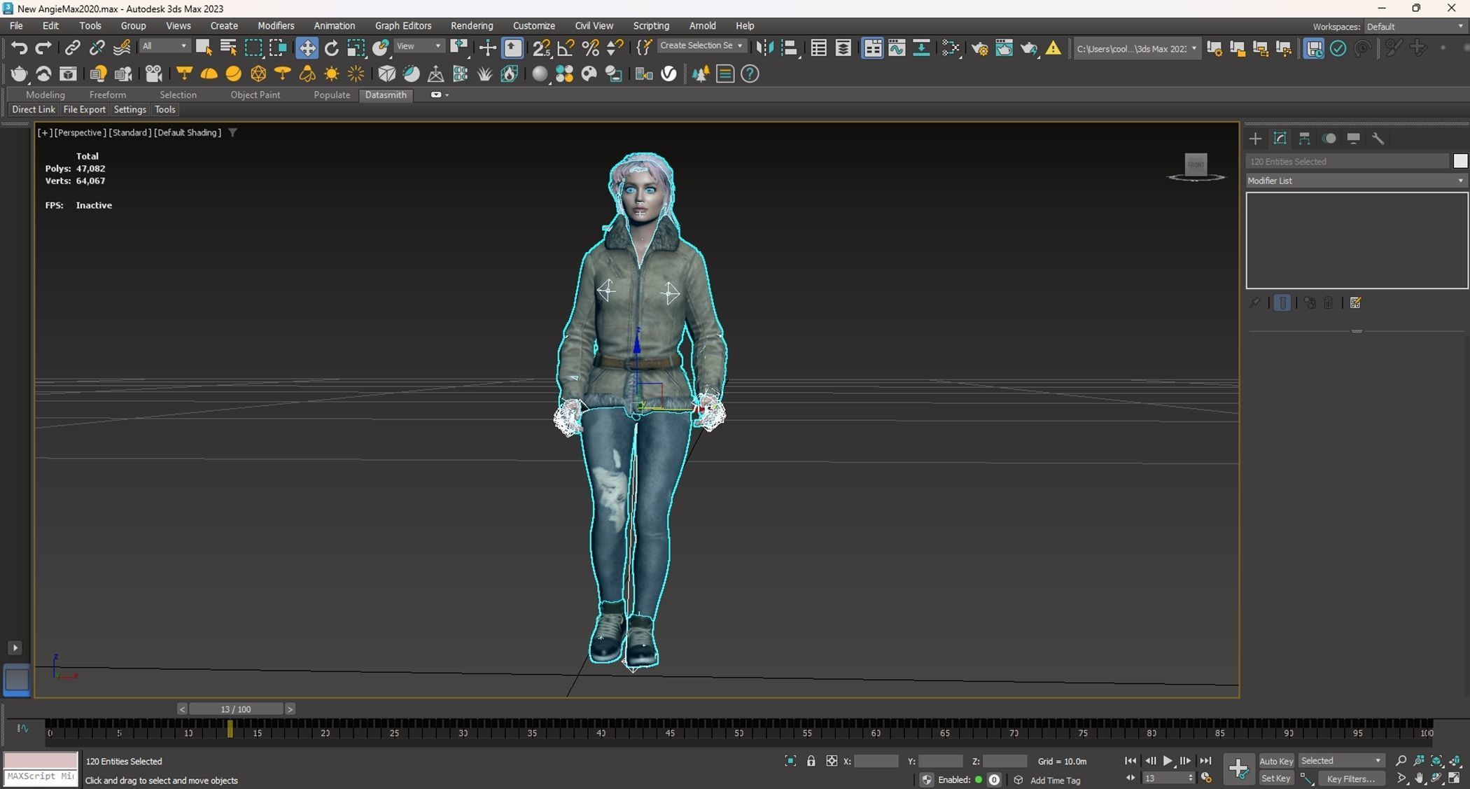New Angie 3D Rigged model ready for animation 3D model 3D model_7