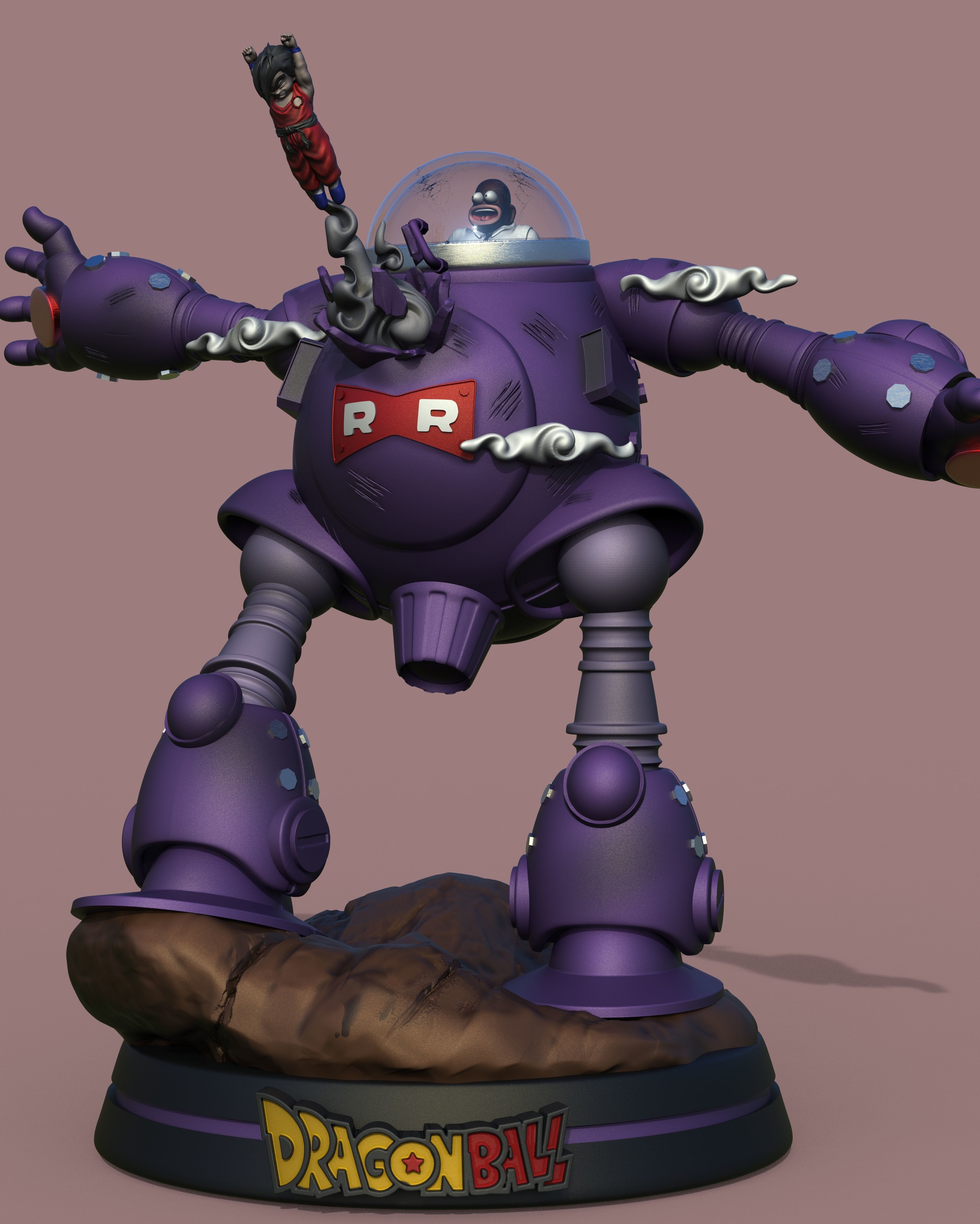 Goku Vs Robot 3D print model_2