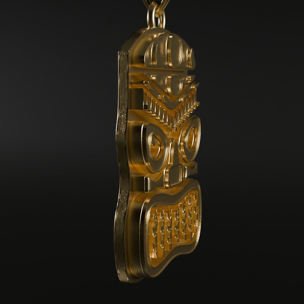 Mask Polynesia symbols - 3D printable model 3D print model_9