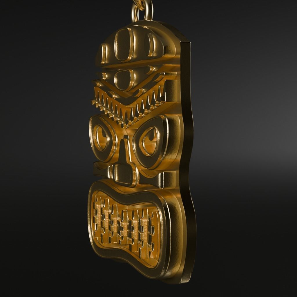 Mask Polynesia symbols - 3D printable model 3D print model_3