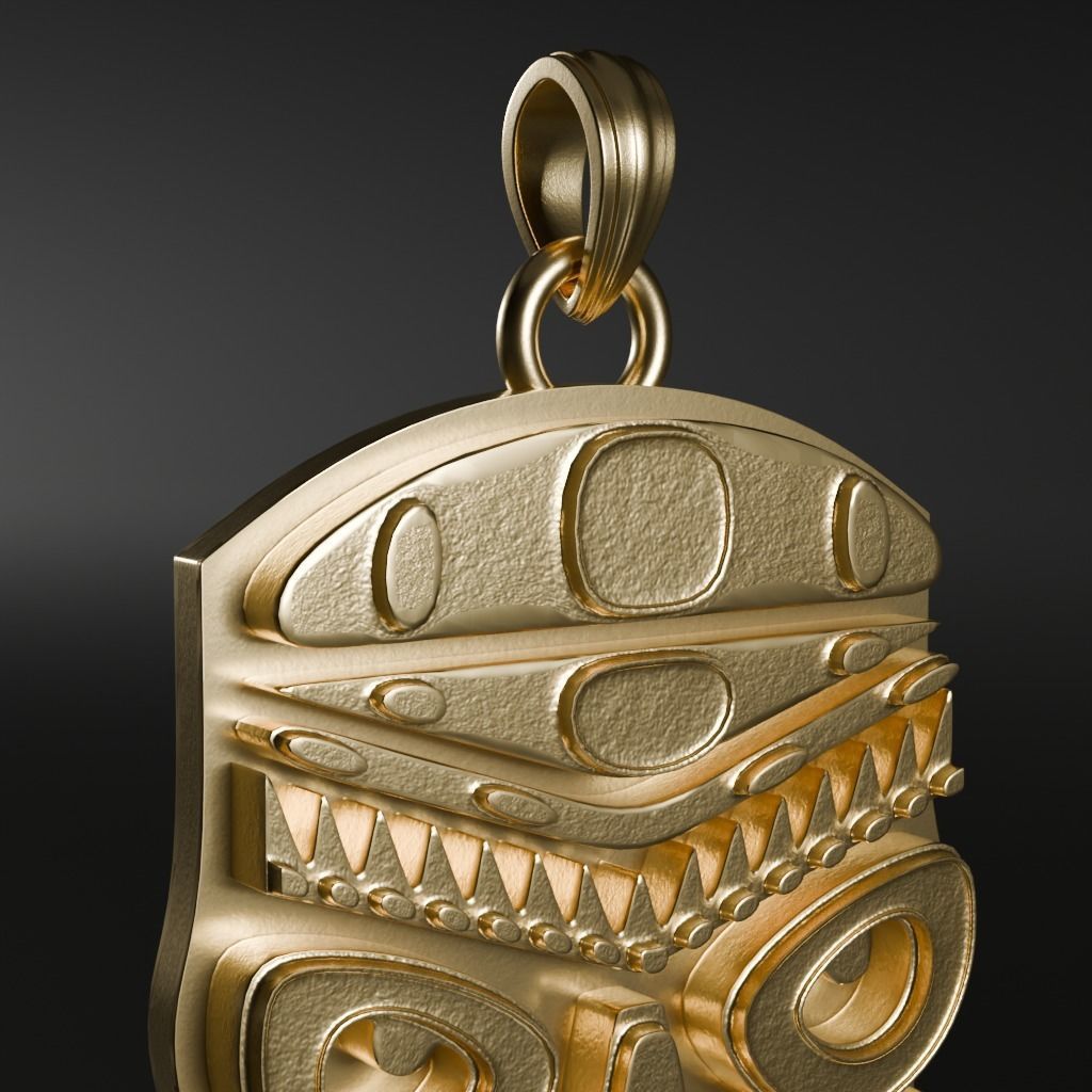 Mask Polynesia symbols - 3D printable model 3D print model_12