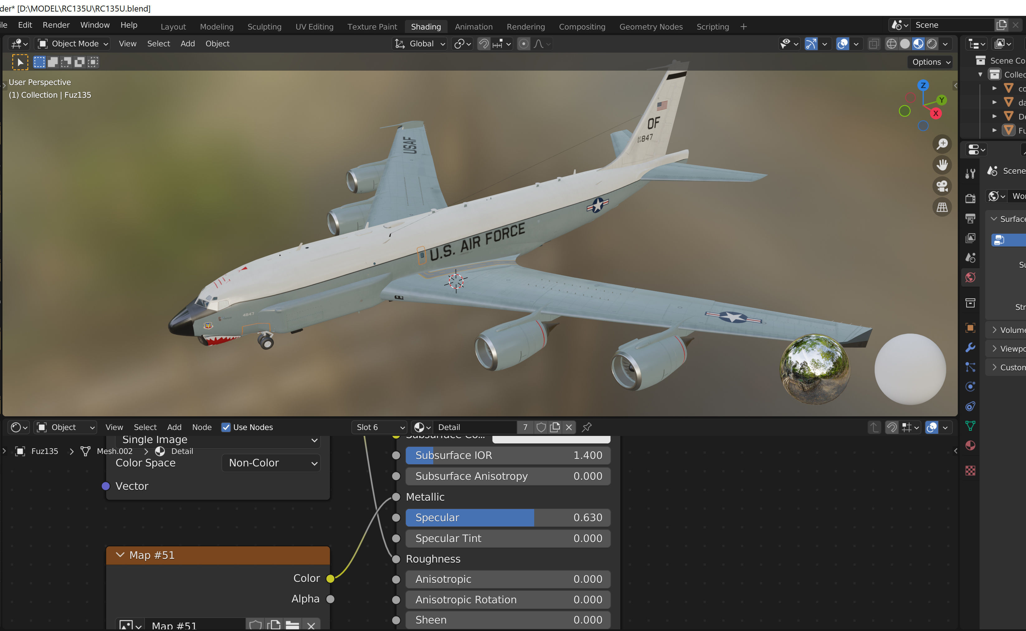 Boeing RC-135 U Combat Sent 3D model_13