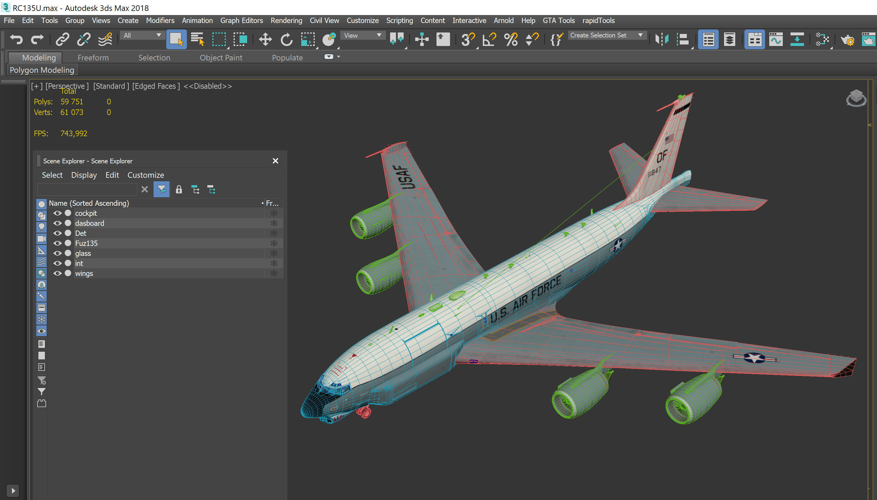 Boeing RC-135 U Combat Sent 3D model_15