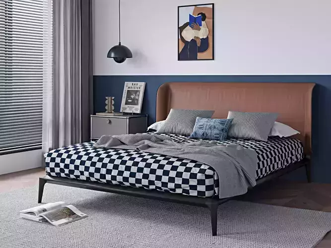 Cozy Bedroom Interior Scene  003 3D model