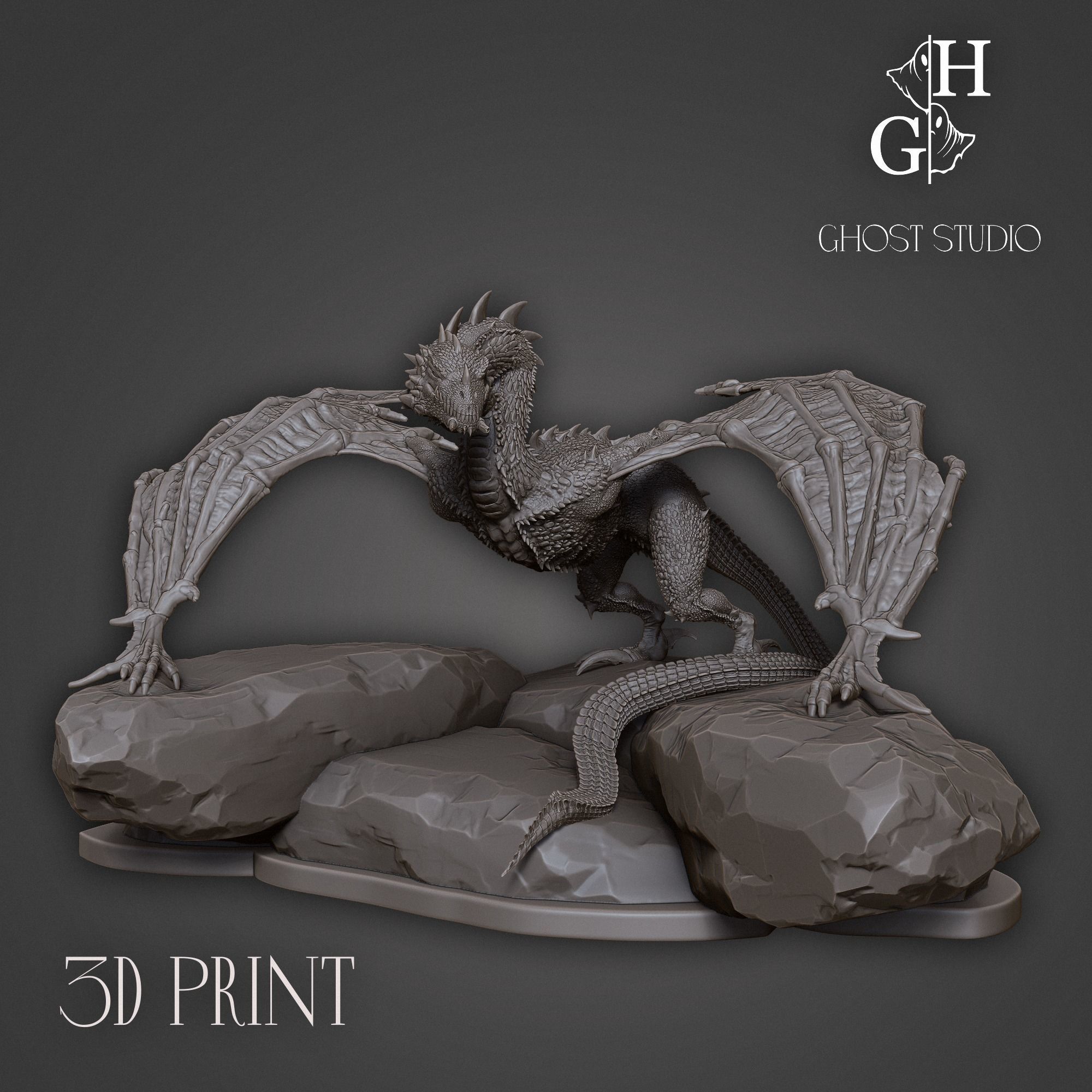 Dragon Miniature 3D model 3D printable | CGTrader