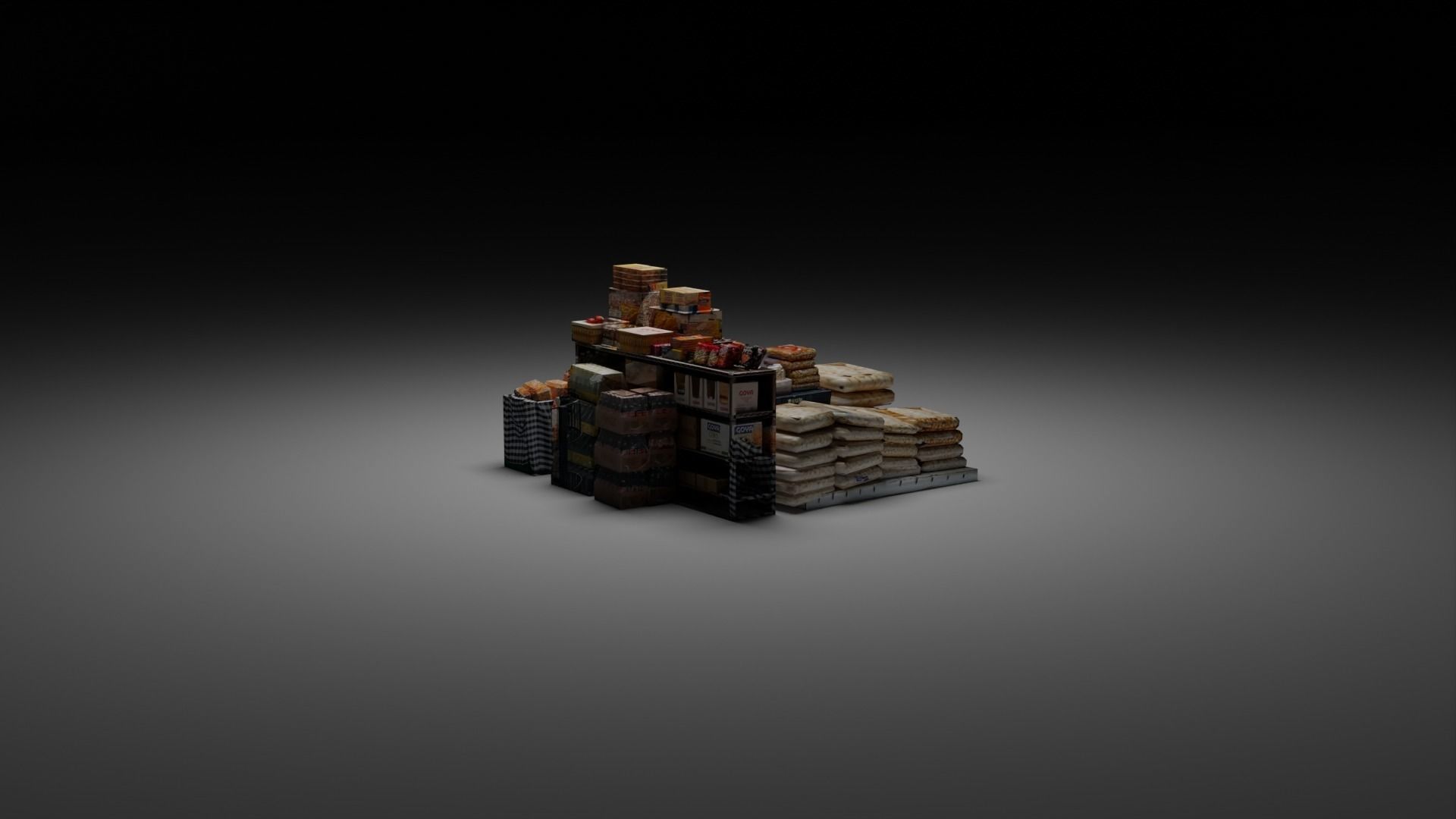 Modular market stands 3D model_5