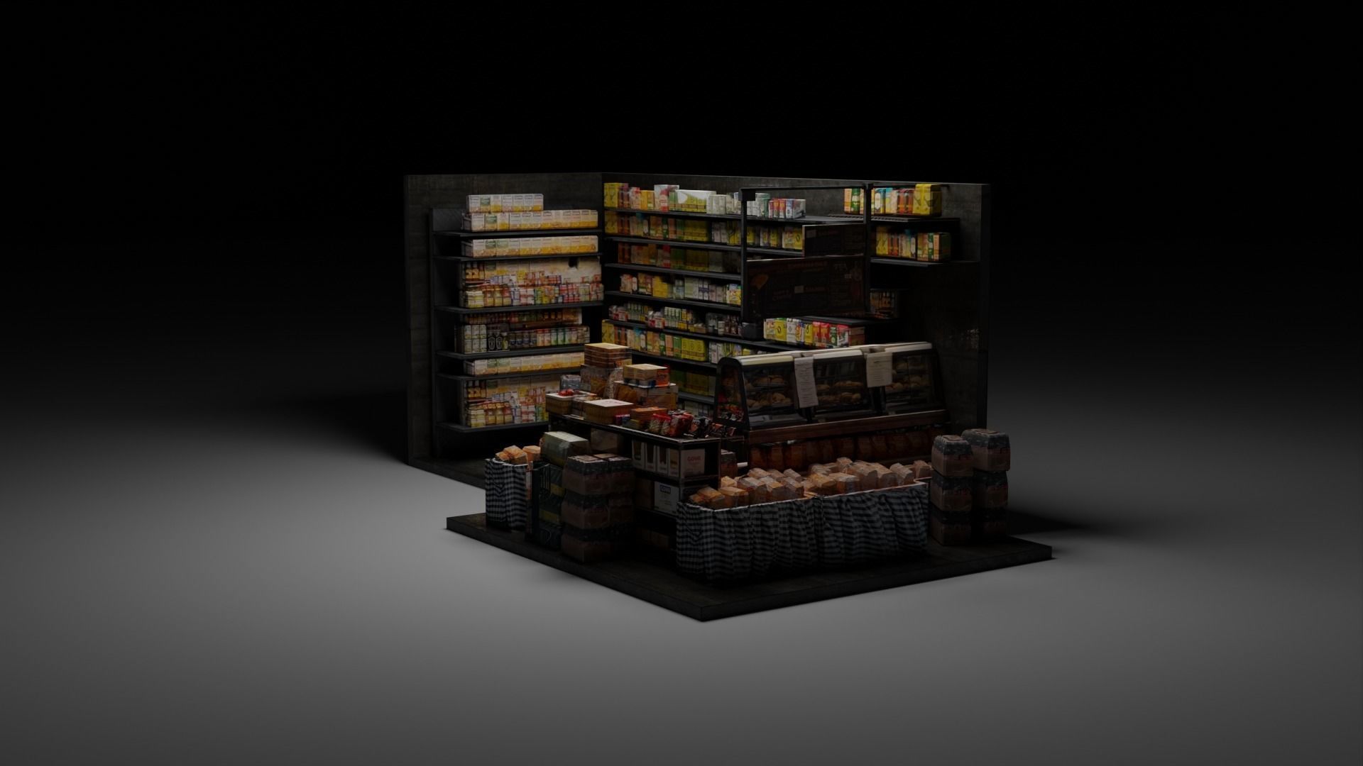 Modular market stands 3D model_8