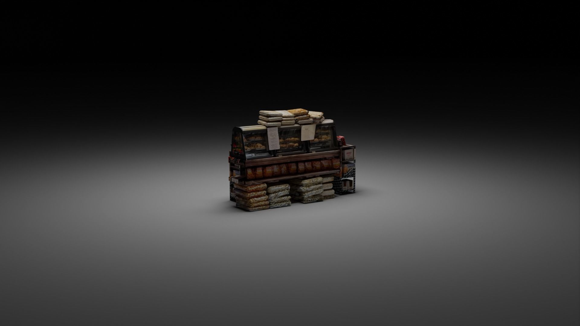Modular market stands 3D model_4
