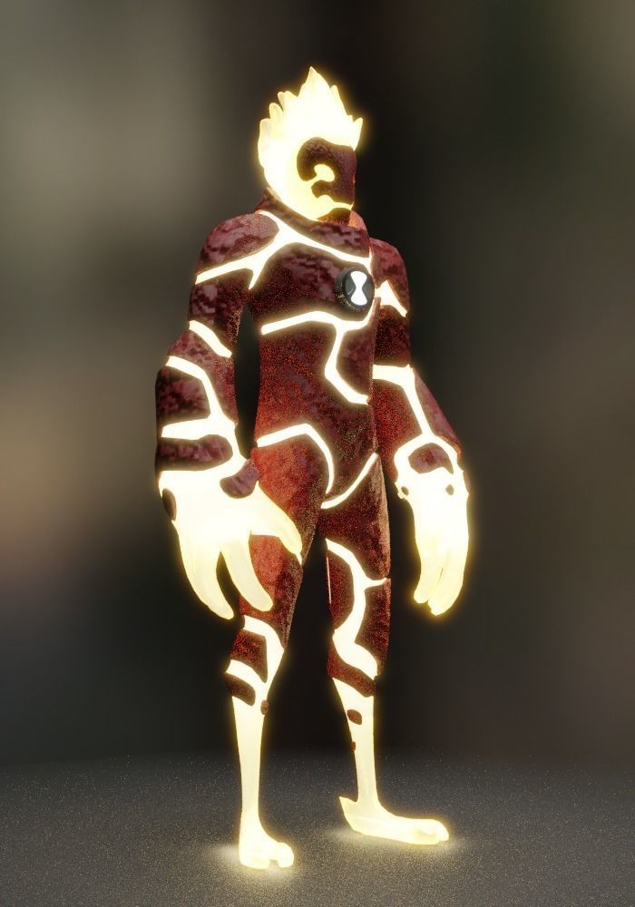HeatBlast from Ben10 Low-poly 3D model_3