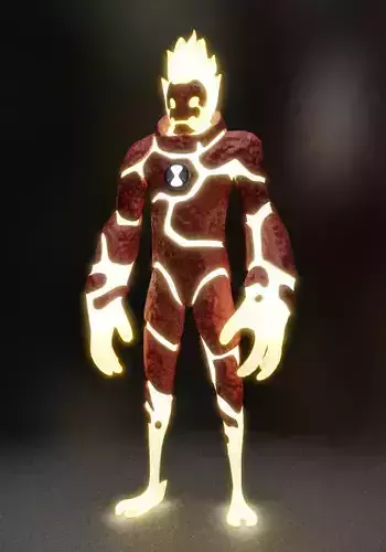 HeatBlast from Ben10 Low-poly 3D model