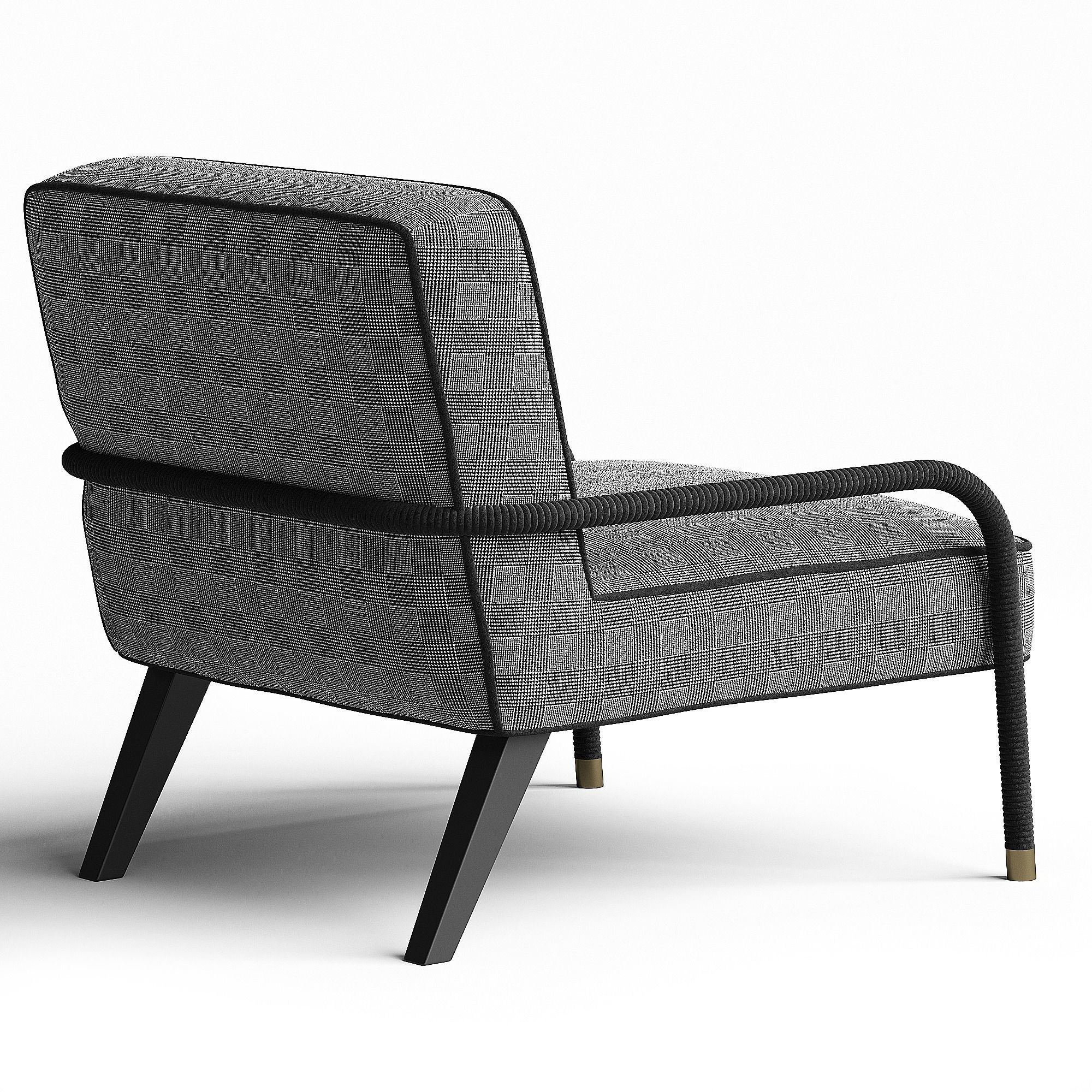 LOOP  Armchair By Gianfranco Ferre Home 3D model_2