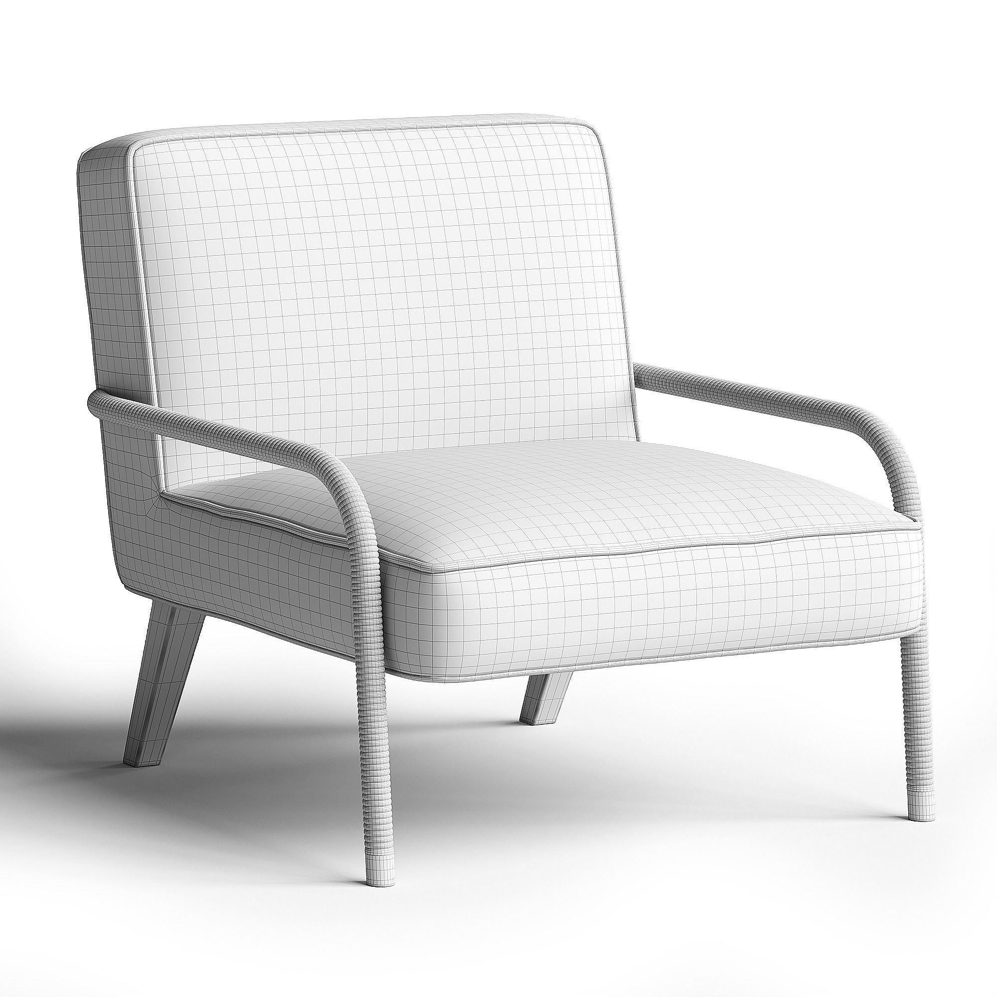 LOOP  Armchair By Gianfranco Ferre Home 3D model_3