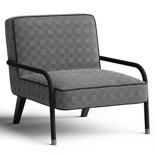 LOOP  Armchair By Gianfranco Ferre Home 3D model