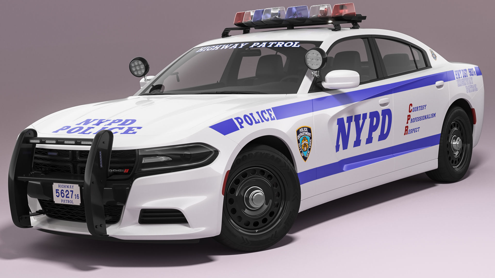 Dodge Charger NYPD 3D model_1