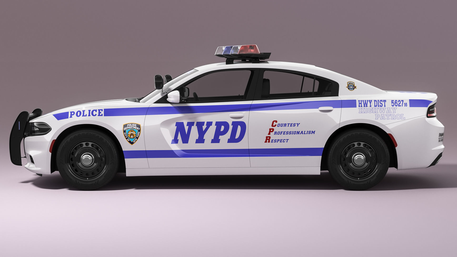Dodge Charger NYPD 3D model_8