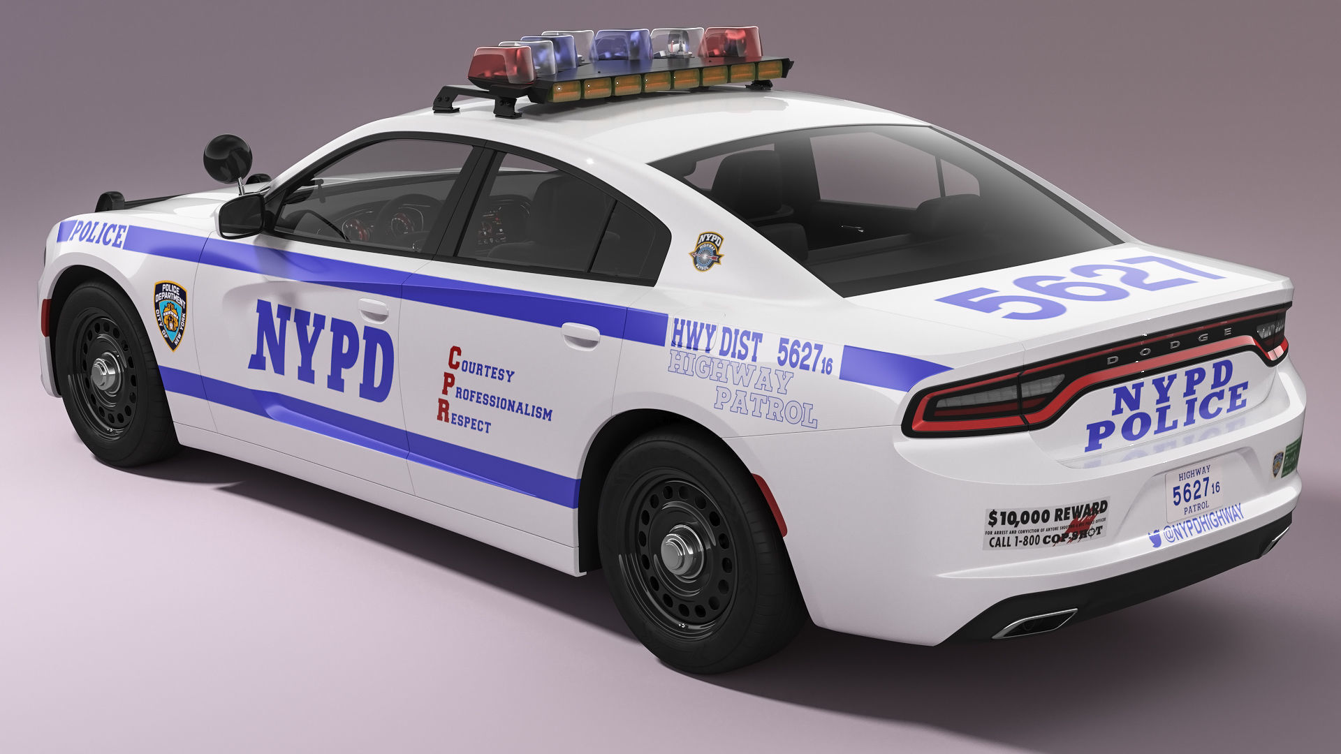 Dodge Charger NYPD 3D model_3
