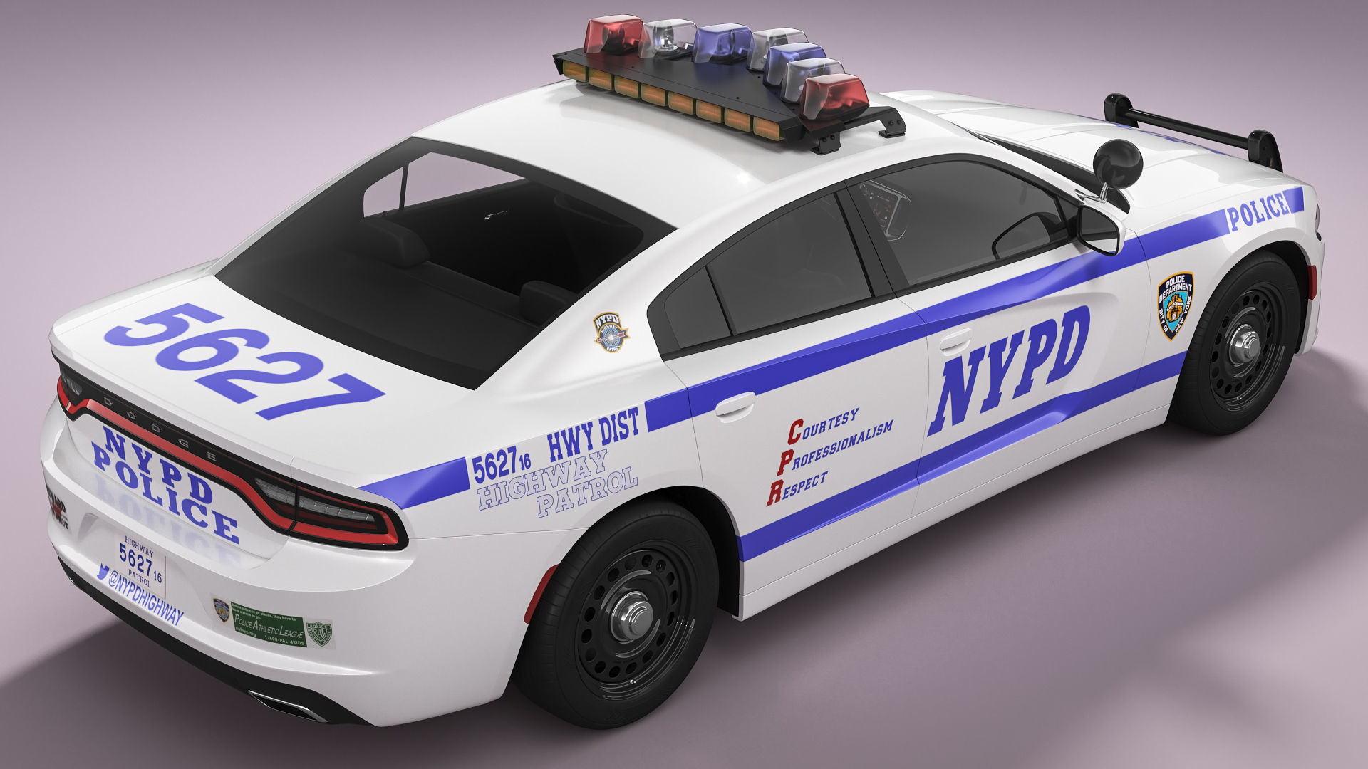 Dodge Charger NYPD 3D model_4
