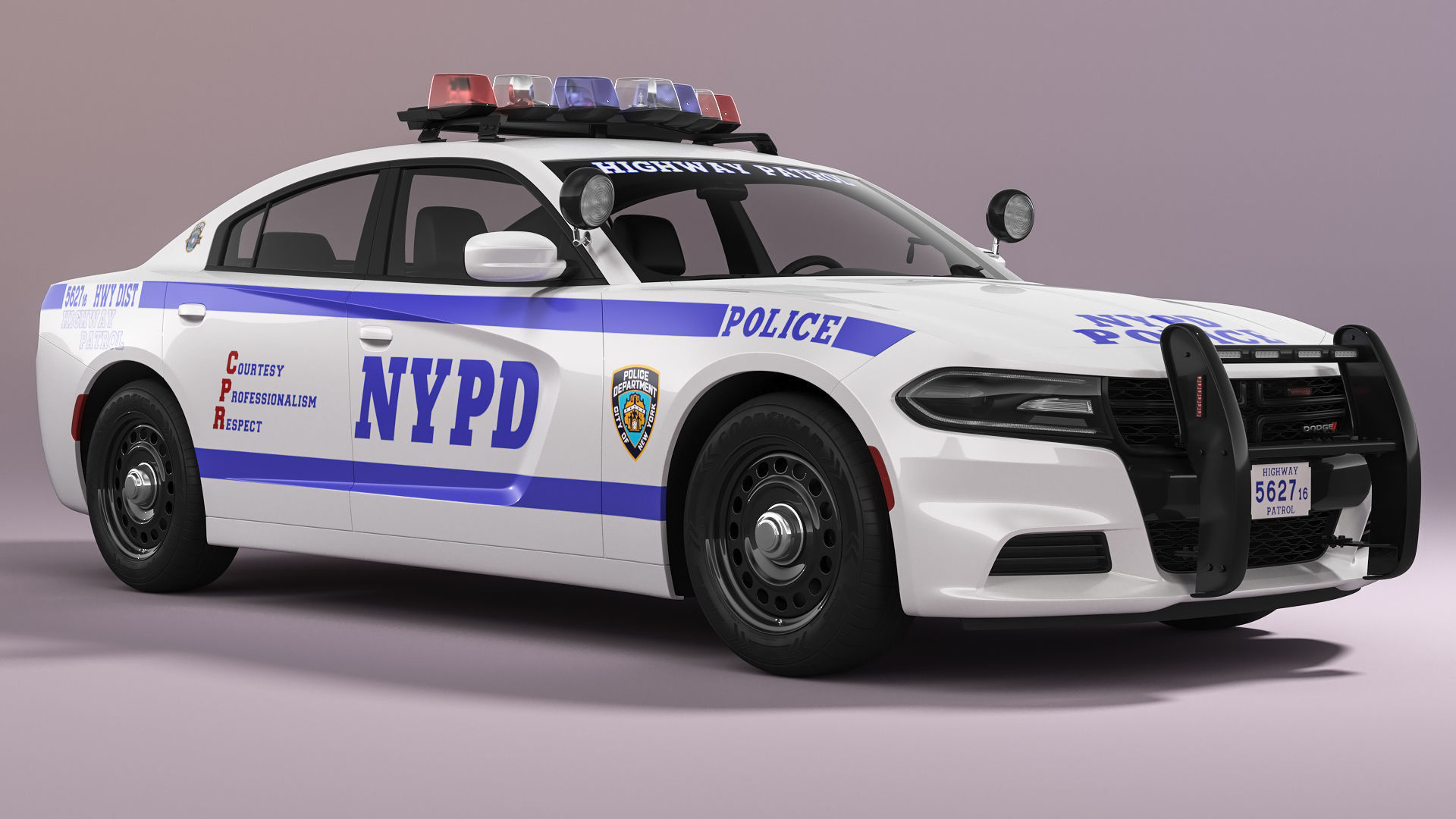 Dodge Charger NYPD 3D model_5