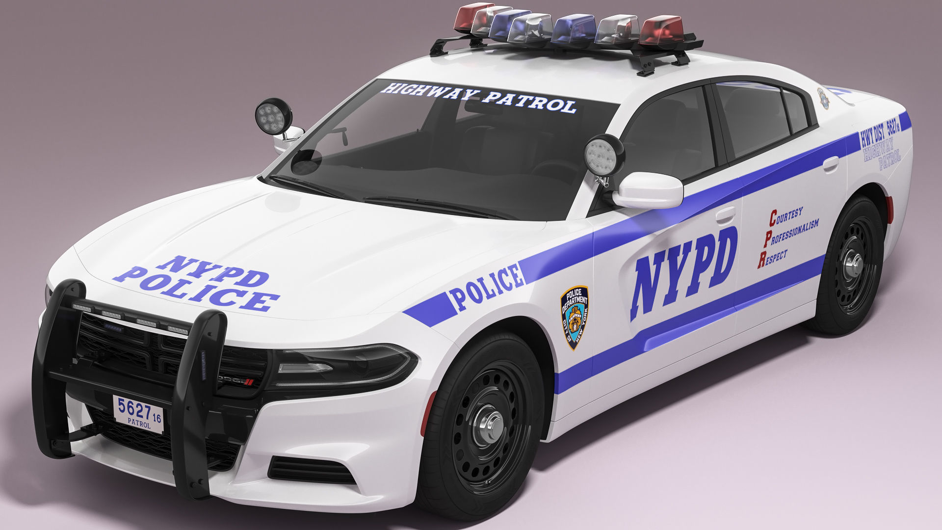 Dodge Charger NYPD 3D model_7