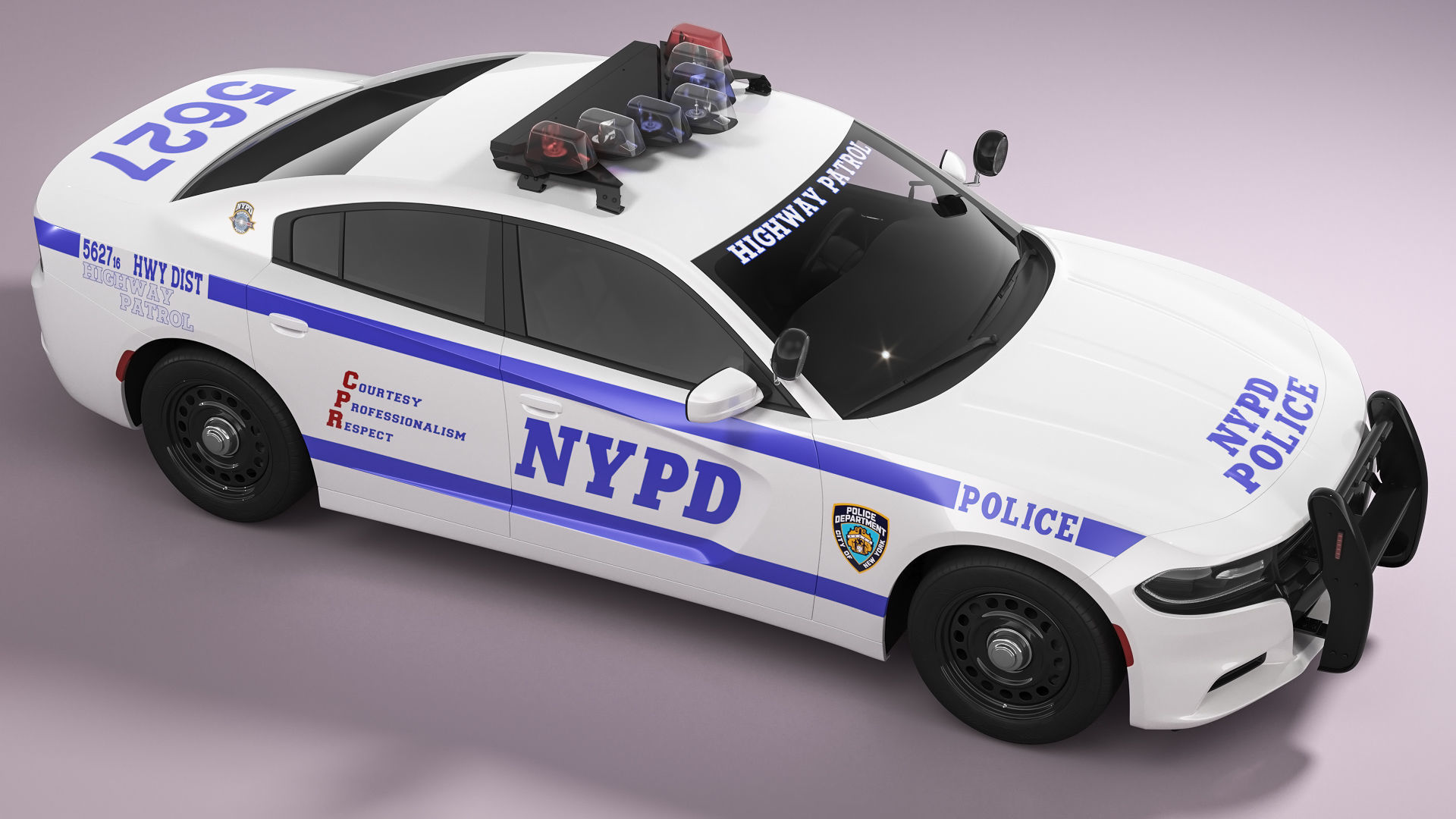 Dodge Charger NYPD 3D model_6