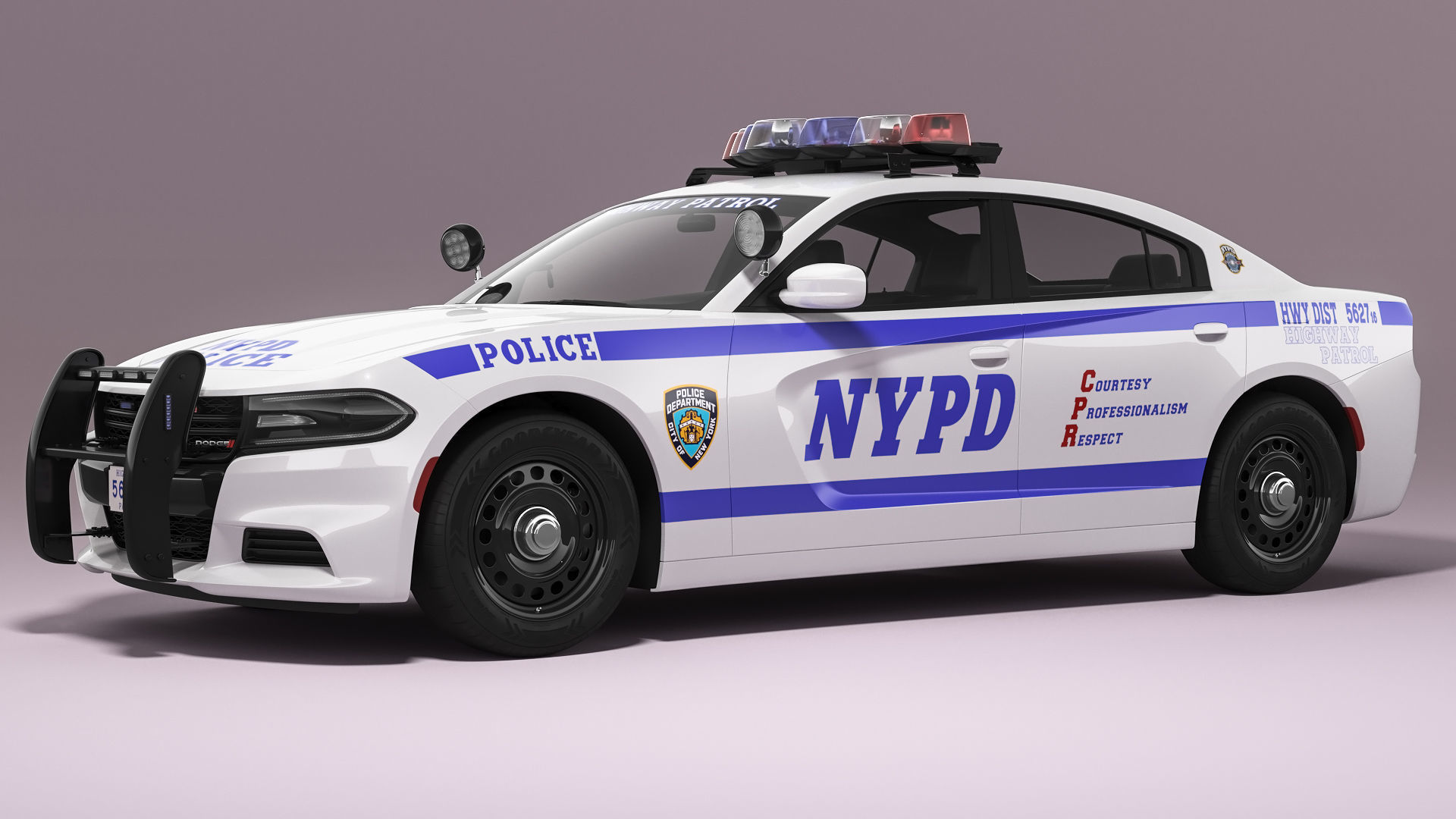 Dodge Charger NYPD 3D model_2