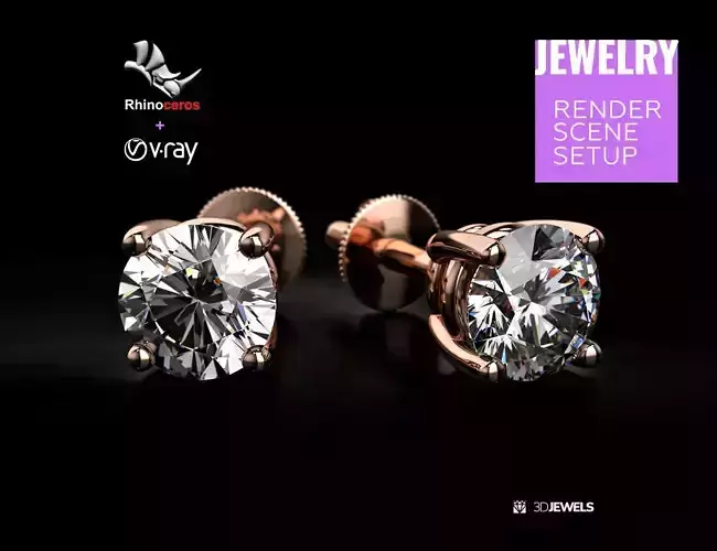 Jewelry Rendering Black Scene Setup For Rhino With V-Ray