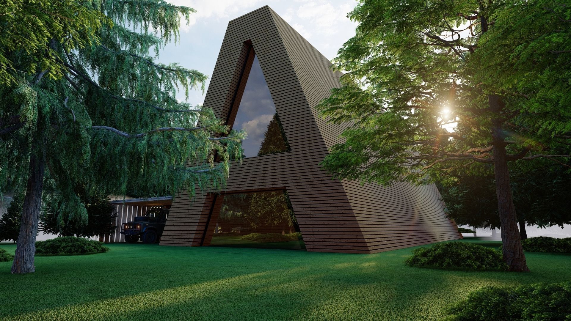 LUG house Low-poly 3D model_2