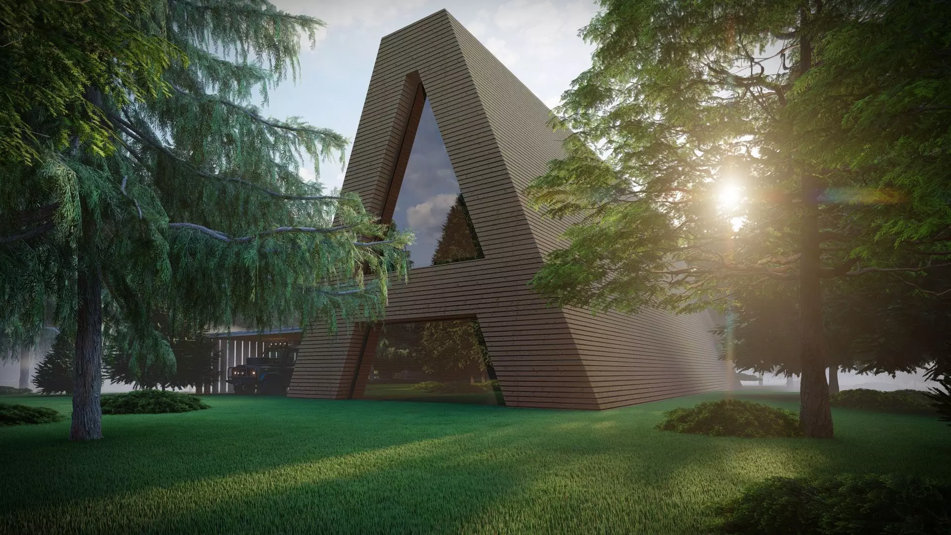 LUG house Low-poly 3D model_0