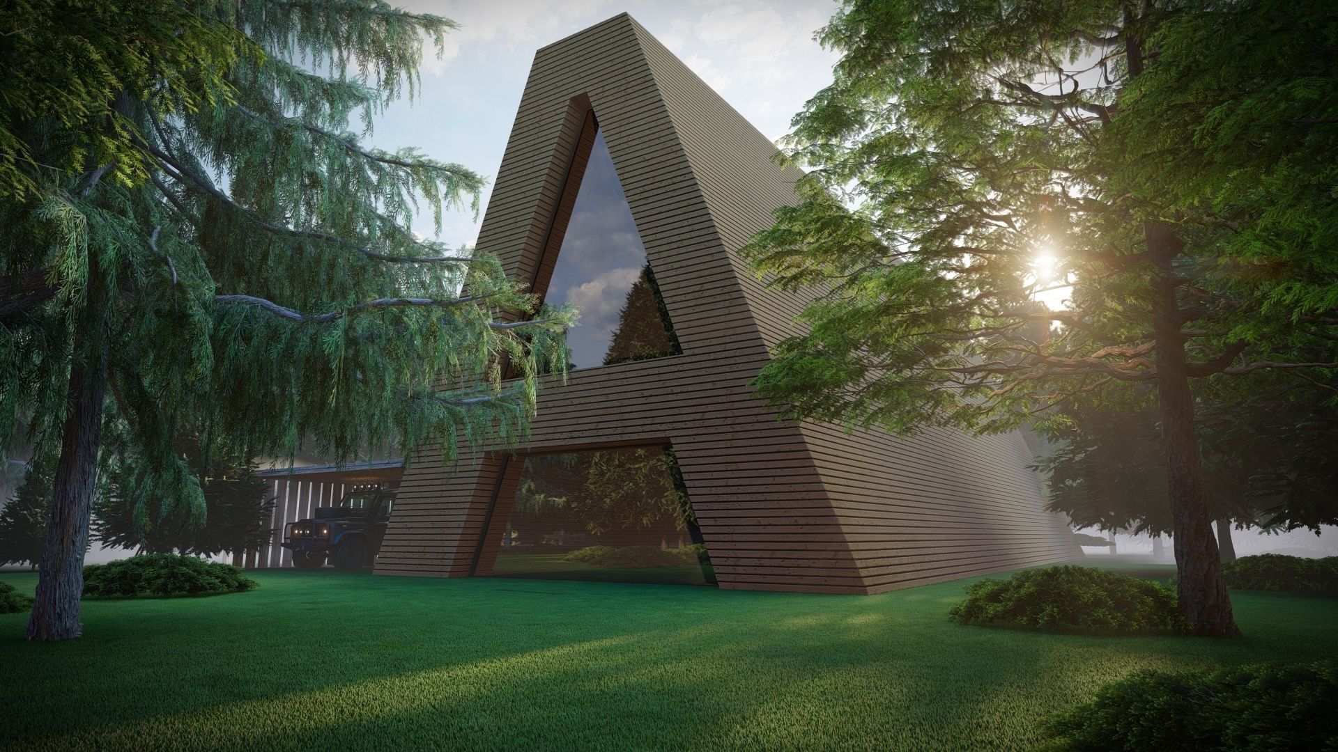 LUG house Low-poly 3D model_4