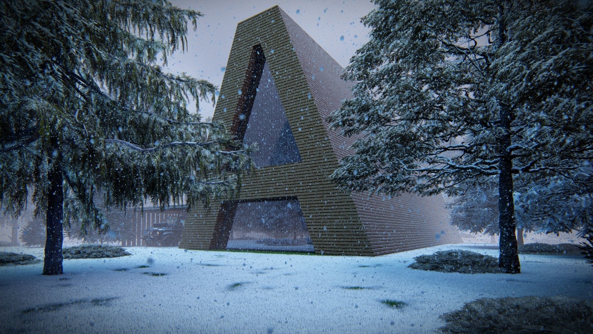 LUG house Low-poly 3D model_1