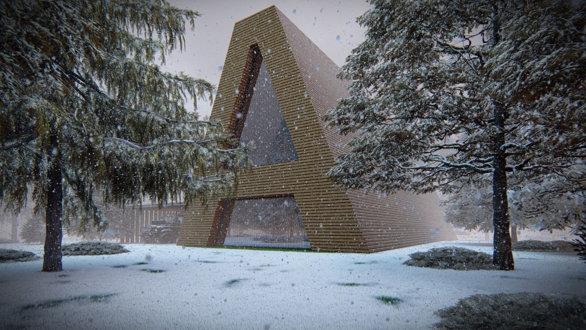 LUG house Low-poly 3D model_3