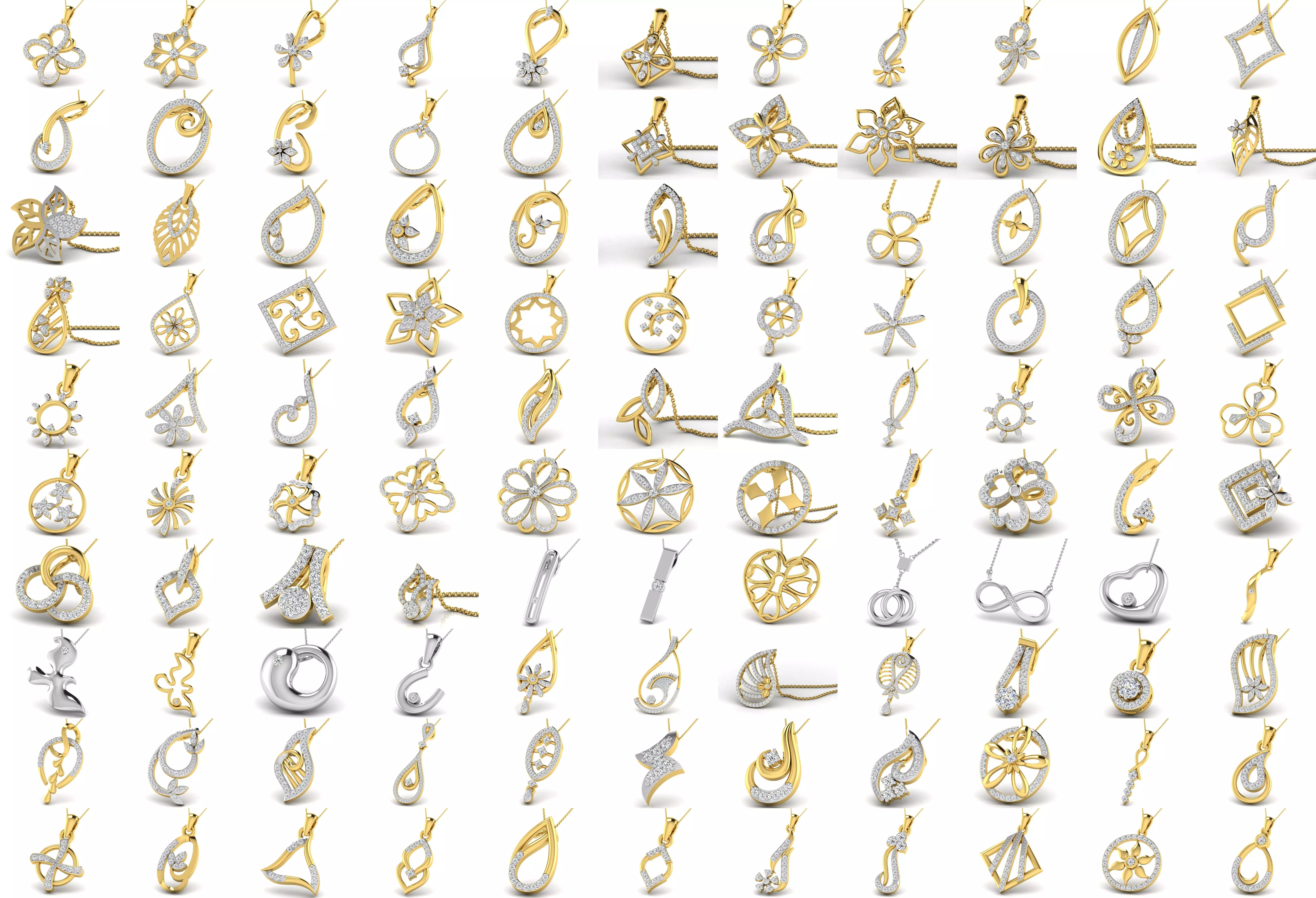 1750 Pcs 3dm File Pendant Pack Jewelry Set Collection Pack 3D print model