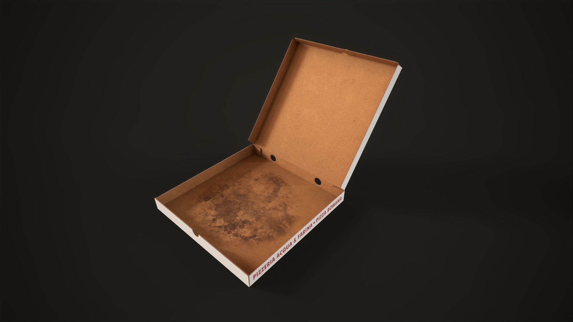 Pizza with box Low-poly 3D model_10