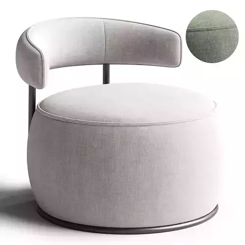 Swivel Armchair Barrel Accent Chair 3D model