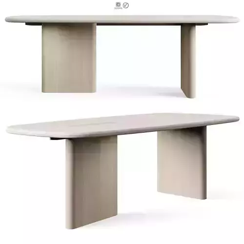 Carpanese Home LINEA T TRAVERTINO Dining Table 3D model