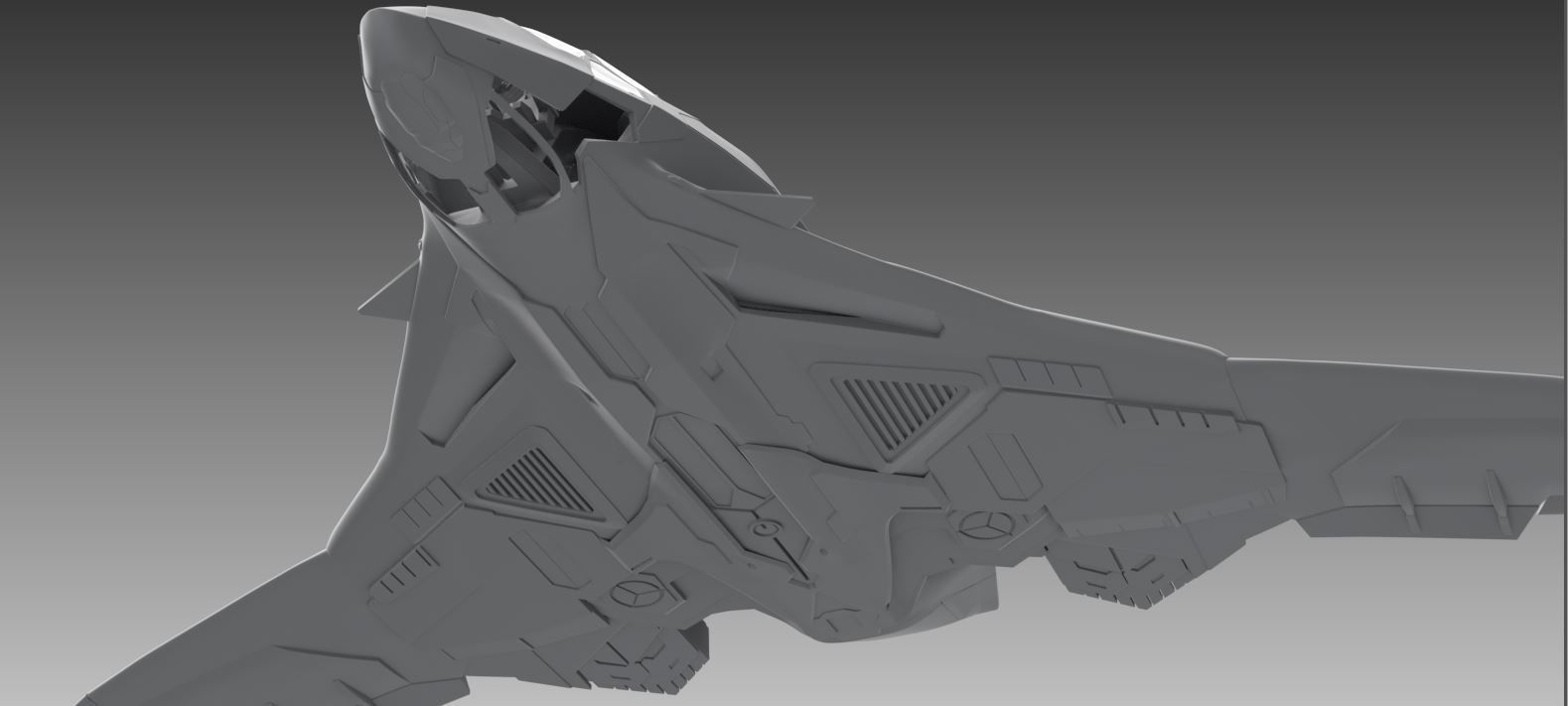 Avengers Quinjet Scale model 3D print model_11
