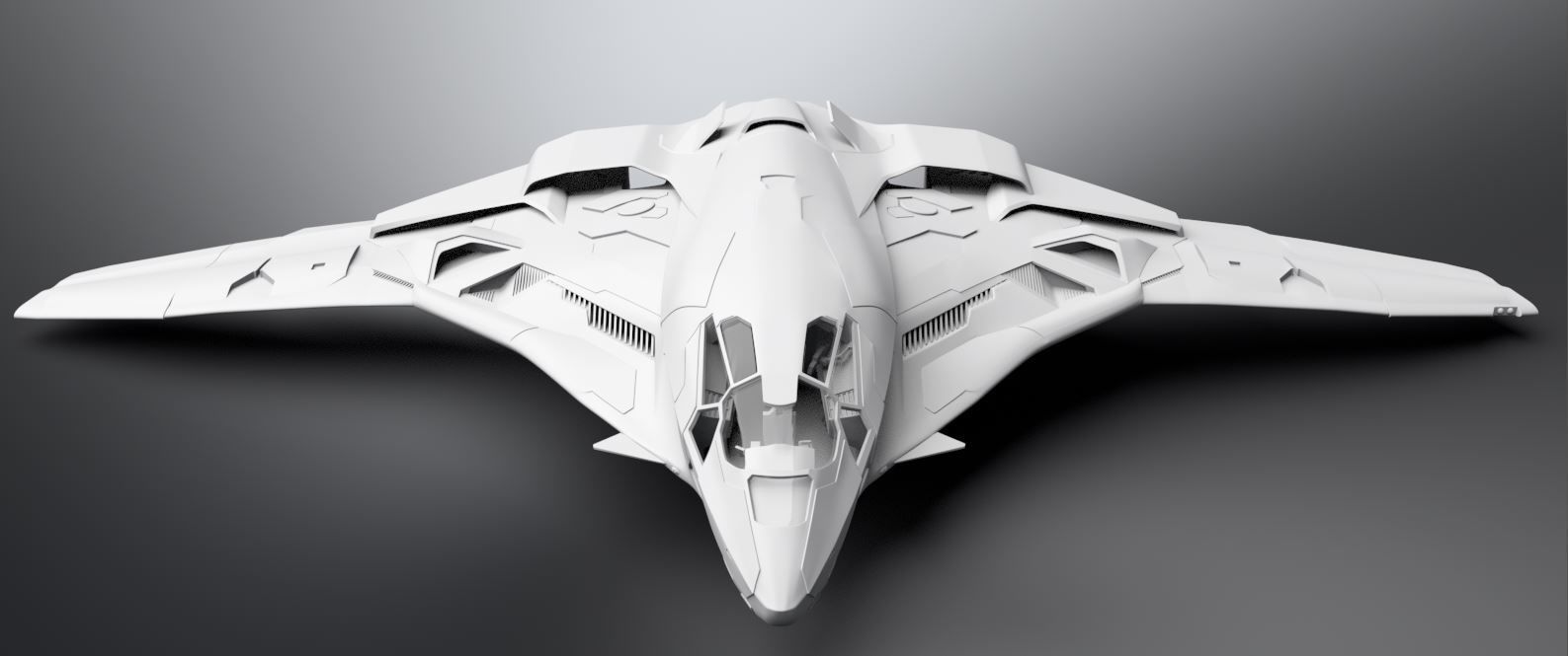 Avengers Quinjet Scale model 3D print model_7