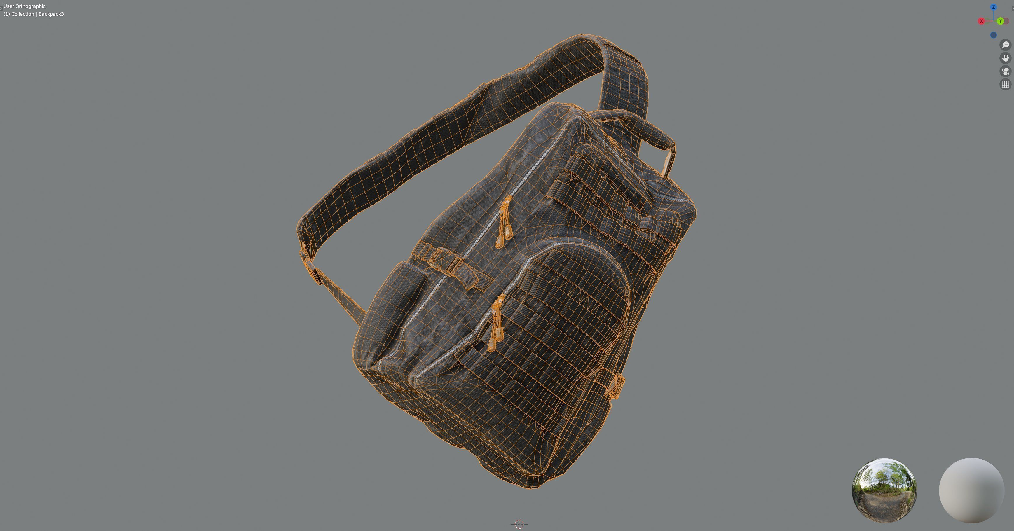 Backpack Game-Ready Low-poly 3D model_23