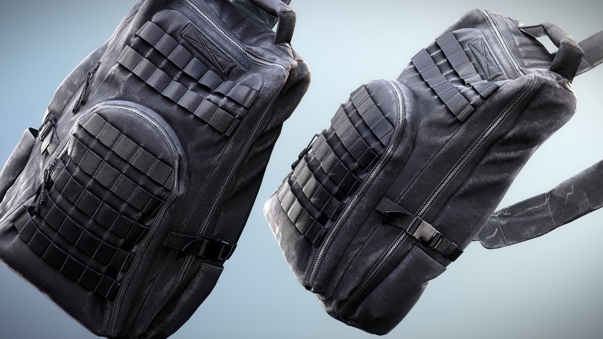 Backpack Game-Ready Low-poly 3D model_9