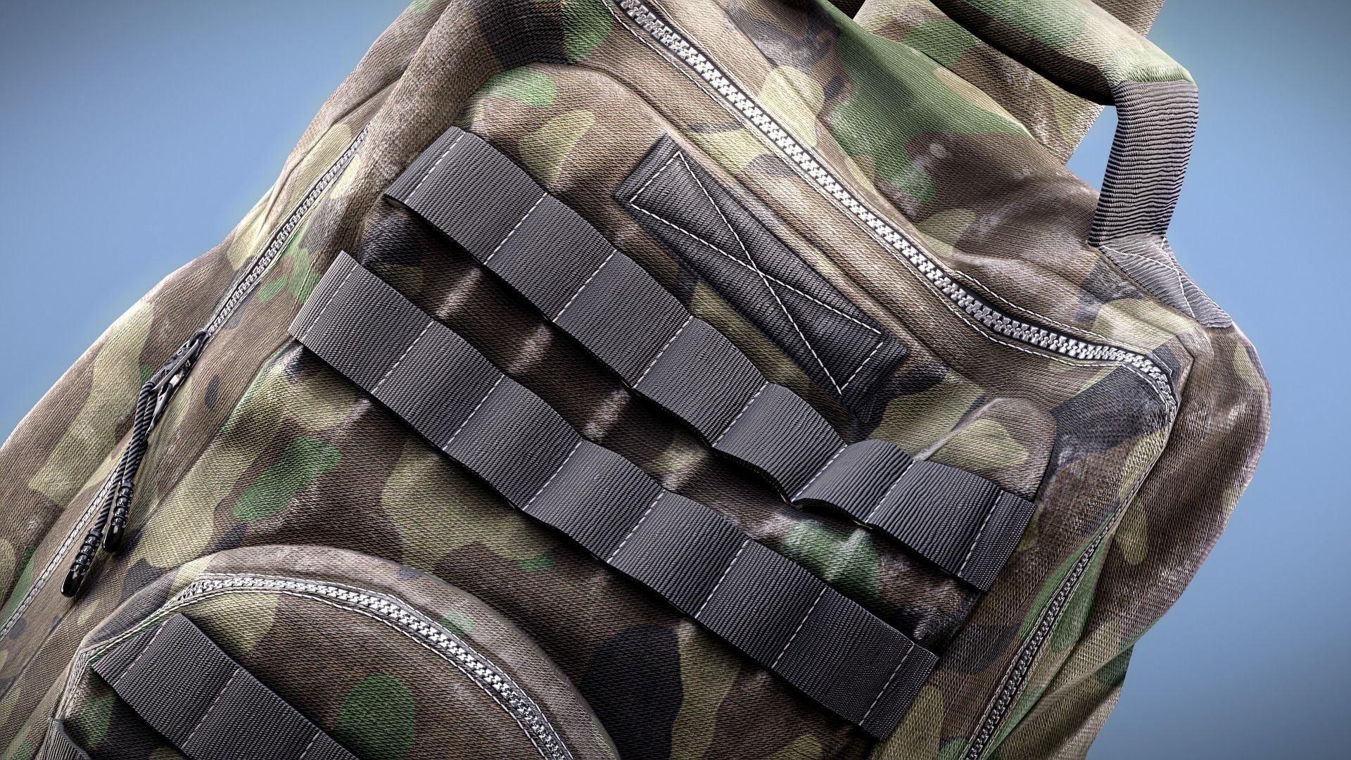 Backpack Game-Ready Low-poly 3D model_19