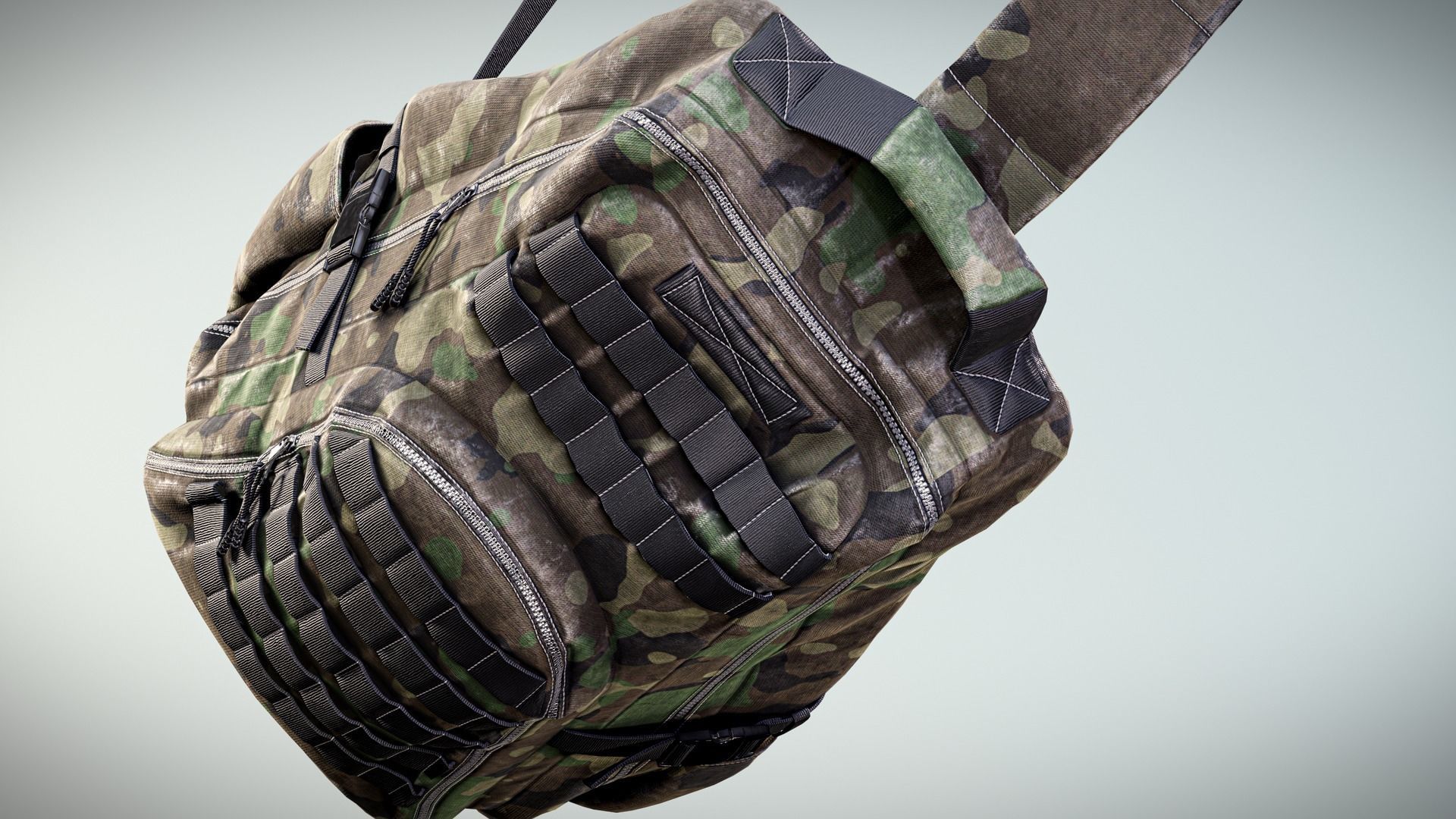 Backpack Game-Ready Low-poly 3D model_17