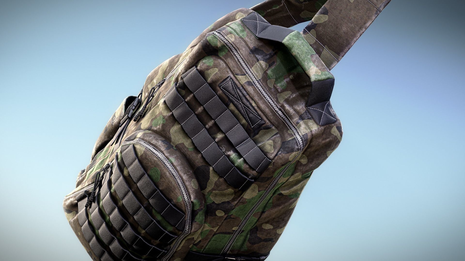 Backpack Game-Ready Low-poly 3D model_14