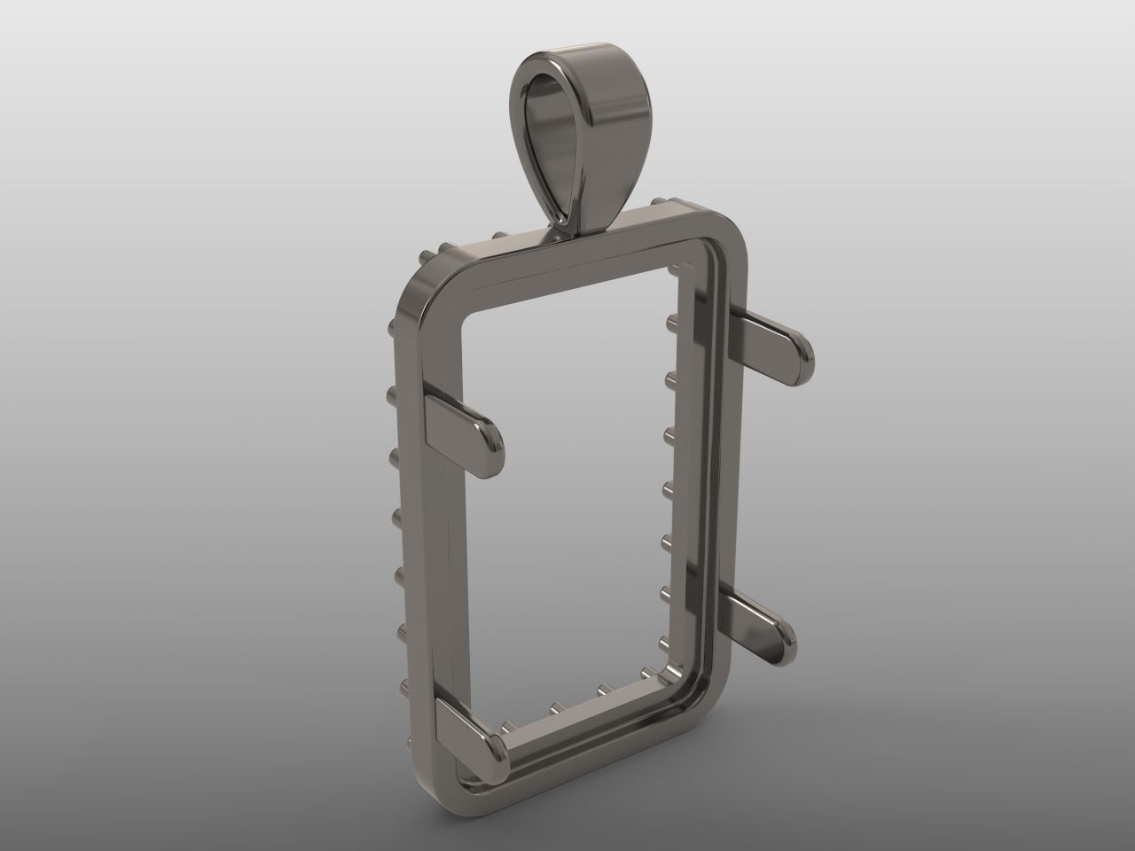 diamond credit suisse fortuna gold pamp bar frame 3D print model_5