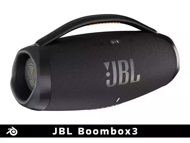 JBL Boombox3 Wi-Fi Speaker Low-poly 3D model