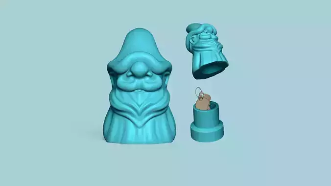 Garden Gnome Secret Key Hide STL - Outdoor Decor 3D print model