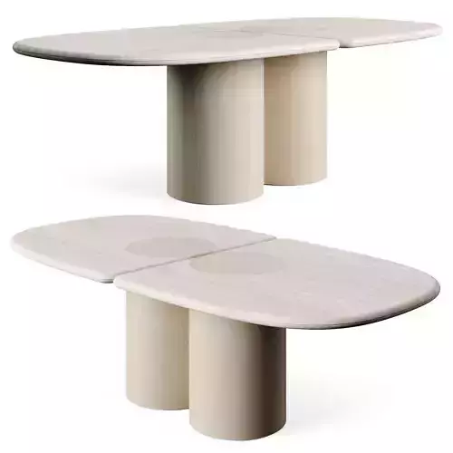 Carpanese Home LADYBUG TRAVERTINO Dining Table